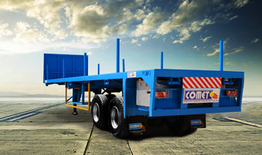 La semi-remorque Plateau COMET est disponible en Tunisie, Alg&eacute;rie et en  Afrique : C&ocirc;te D'ivoire, S&eacute;n&eacute;gal, Mali, Burkina-Faso, B&eacute;nin, Ghana, Niger, Cameroun, Togo ...