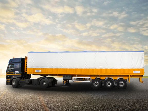 La semi-remorque fourgon b&acirc;ch&eacute; COMET est consacr&eacute;e au transport de divers types de produits m&ecirc;me en vrac et assure une protection efficace c