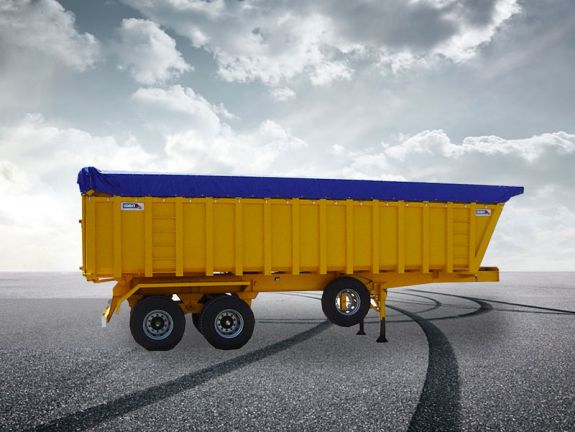 La semi-remorque benne c&eacute;r&eacute;ali&egrave;re 32 - 35 m&sup3; COMET est destin&eacute;e au transport des produits granul&eacute;s &agrave; faible densit&eacu